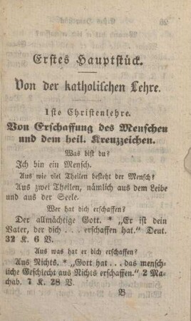 Erstes Hauptstück. Von der katholischen Lehre.