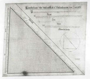 Landtafel der fürnemsten Stedte Schlösser unnd Klöster in Schlesien unnd ann grentzen In einem Triangel geordnet : Landtafel der fürnemsten Stedte Schlösser unnd Klöster in Schlesien unnd ann grentzen In einem Triangel geordnet. Feder, Tusche auf Pergament, aquarelliert; 81,5 x 91 cm (1565). Dresden: SLUB Mscr.H.2.m