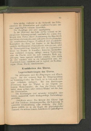 Krankheiten des Uterus.