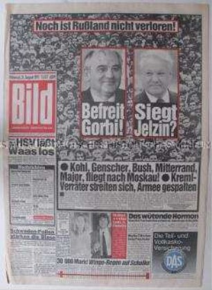 Tageszeitung "Bild" zum Staatsstreich in der UdSSR