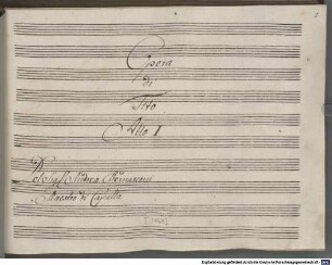 La Clemenza di Tito - BSB Mus.ms. 189 : Opera // di // Tito // Atto I // Del Sig: Andrea Bernasconi // Maestro di Capella // [spine title:] OPERA // DI // TITO. // ATTO I.