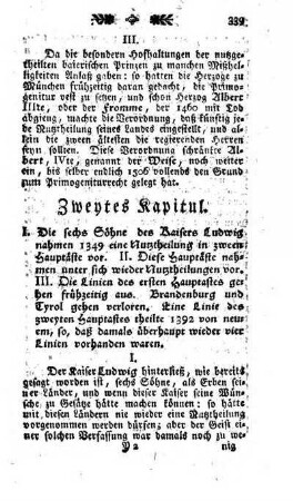 Zweytes Kapitul