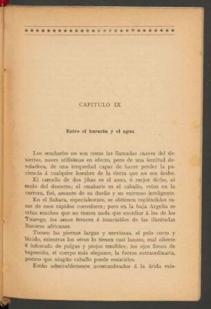 Capítulo IX - Entre el huracán y el agua