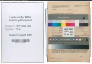 Entnazifizierung Karl Mueller-Salget , geb. 07.10.1903 (Volkswirt)