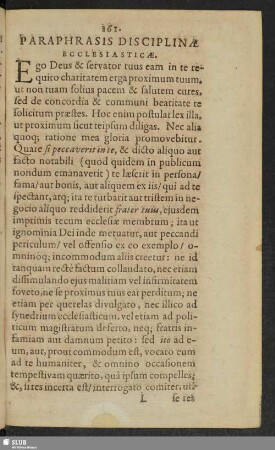 Paraphrasis Disciplinae Ecclesiasticae