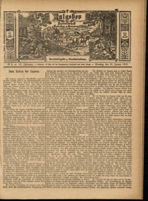 Ausgabe vom Sonntag, den 16. Januar 1910.