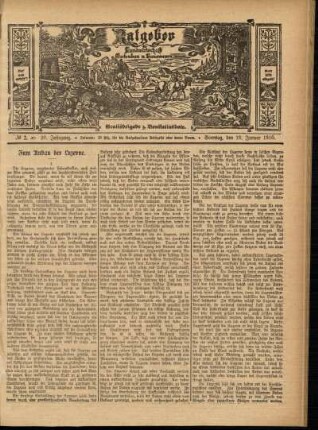 Ausgabe vom Sonntag, den 16. Januar 1910.