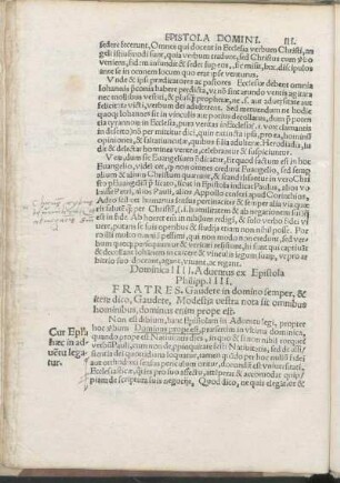 Dominica IIII. Aduentus ex Epistola Philipp IIII.