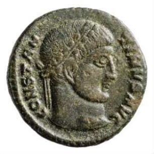 Münze, Follis, Aes 3, 324 n. Chr.