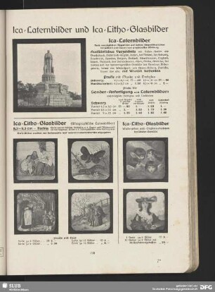 Ica-Laternenbilder und Ica-Litho-Glasbilder