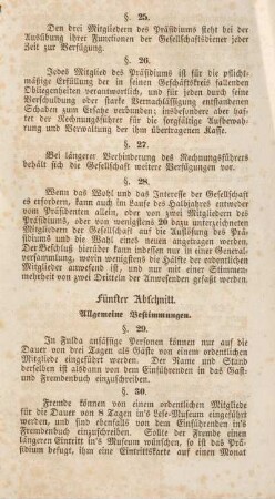 Fünfter Abschnitt. Allgemeine Bestimmungen.