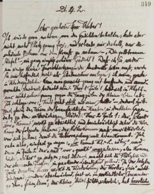 Brief an Emil Weber