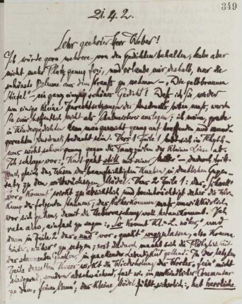 Brief an Emil Weber