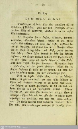 18. Cap. Om fyllningar, som kokas