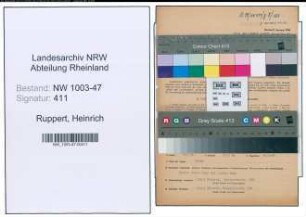 Entnazifizierung Heinrich Ruppert , geb. 02.10.1898 (Holzplatzmeister)