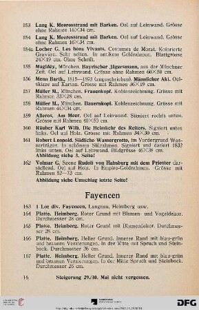 Fayencen (Nr. 163-219)