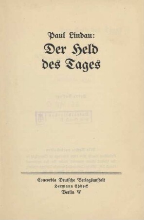 Der Held des Tages