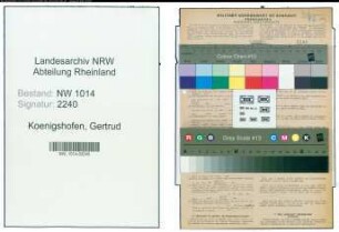 Entnazifizierung Gertrud Koenigshofen , geb. 01.08.1881 (Geschaeftsfrau)