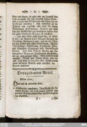 Dreyzehender Brief.