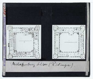 Aschaffenburg, Schloss Johannisburg : Grundrisse (modern), EG und 1. OG