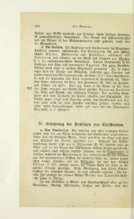 16. Bekehrung der Deutschen zum Christentum