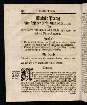 532-542, Sechste Predig am Fest der Reinigung Mariae