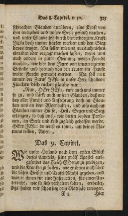 325-354, Das 9. Capitel