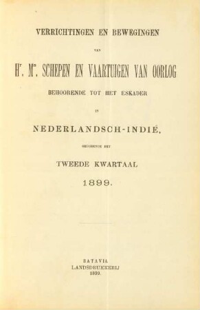 Tweede kwartaal 1899