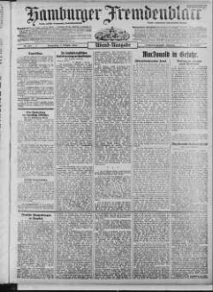 Hamburger Fremdenblatt, Abendausgabe