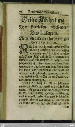 Dritte Abtheilung. Vom Aderlassen insbesondere
