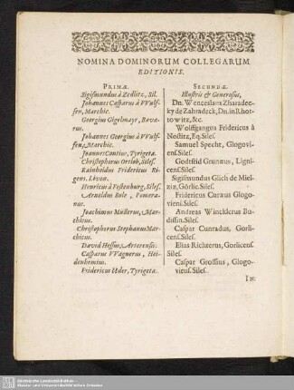 Nomina Dominorum Collegarium Editionis