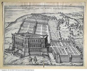 Caprarola, Schloß und Gärten aus dem Vogelflug