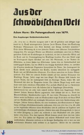 Ein Patengeschenk von 1679.