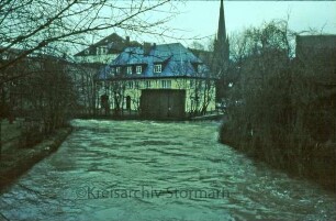 Blaues Haus: Zusammenfluss von Stadtarm und Beste