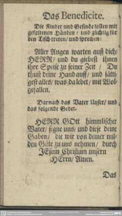 Das Benedicite