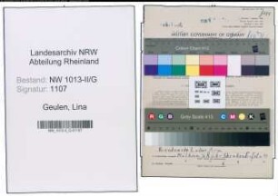 Entnazifizierung Lina Geulen , geb. 03.04.1922 (Arbeiterin)