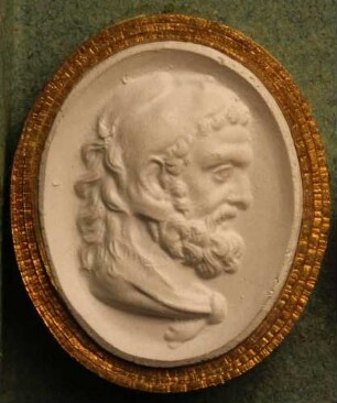 Bärtiger Herkules, mit der Löwenhaut bedeckt (Daktyliothek, Erstes Mythologisches Tausend)