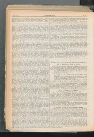 Bericht über die Tagung des Beratungsausschusses am 2. November 1924 in Berlin