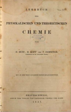Lehrbuch der physikalischen und theoretischen Chemie : mit in den Text eingedruckten Holzschnitten