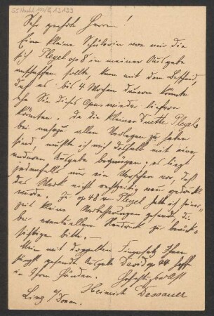 Brief an B. Schott's Söhne : 02.04.1911