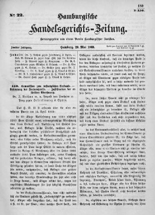 No. 22. 29. Mai 1869