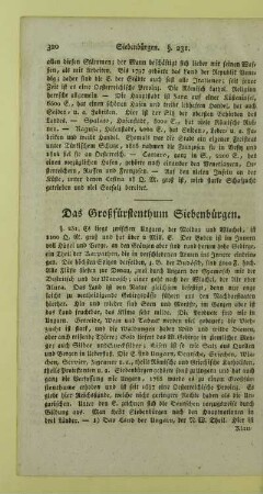 Das Großfuerstenthum Siebenbuergen