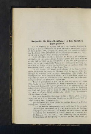 Nochmals: die Konzessionsfrage in den deutschen Schutzgebieten.