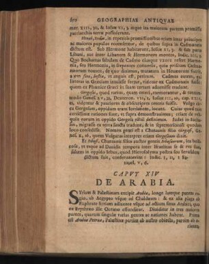 Caput XIV. De Arabia