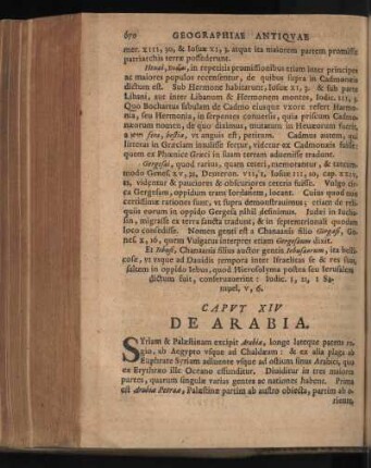 Caput XIV. De Arabia