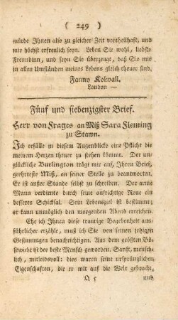 Fünf und siebenzigster Brief