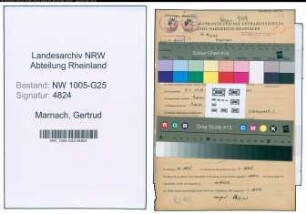 Entnazifizierung Gertrud Marnach , geb. 03.04.1900 (Geschaeftsinhaberin)