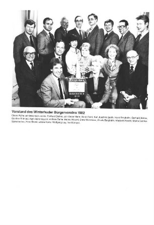 Vorstand des Winterhuder Bürgervereins 1982