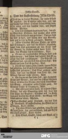 Von der Aufferstehung Jesu Christi.