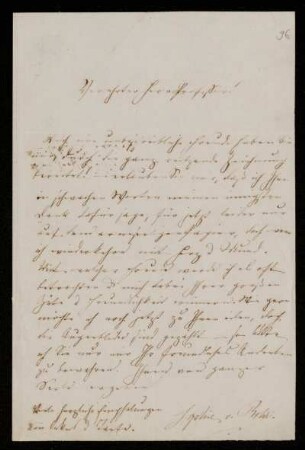 Brief von Sophie von Rohr an Johannes oder Franz Riepenhausen, Rom, ohne Datum